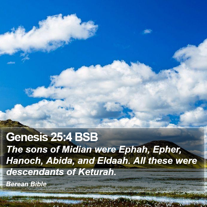 Genesis 25:4 BSB Bible Study