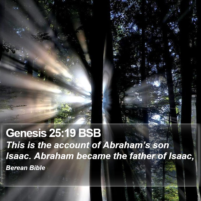 Genesis 25:19 BSB Bible Study