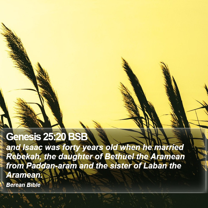 Genesis 25:20 BSB Bible Study