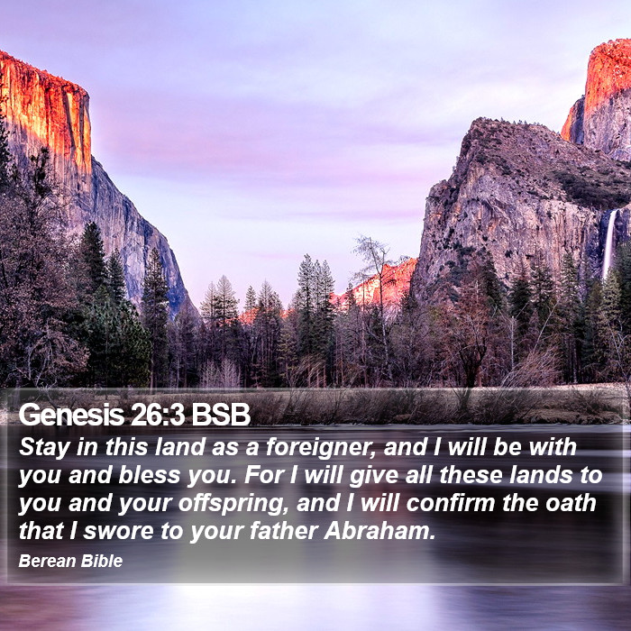 Genesis 26:3 BSB Bible Study