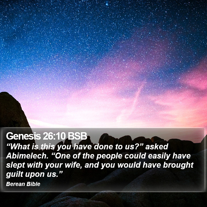 Genesis 26:10 BSB Bible Study