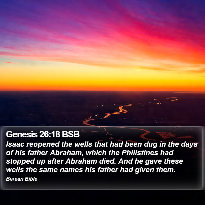 Genesis 26:18 BSB Bible Study