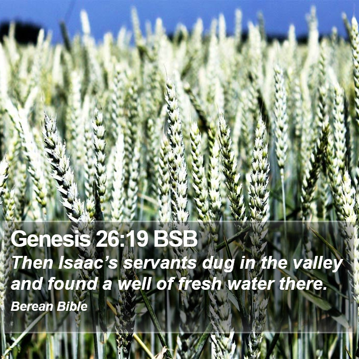 Genesis 26:19 BSB Bible Study