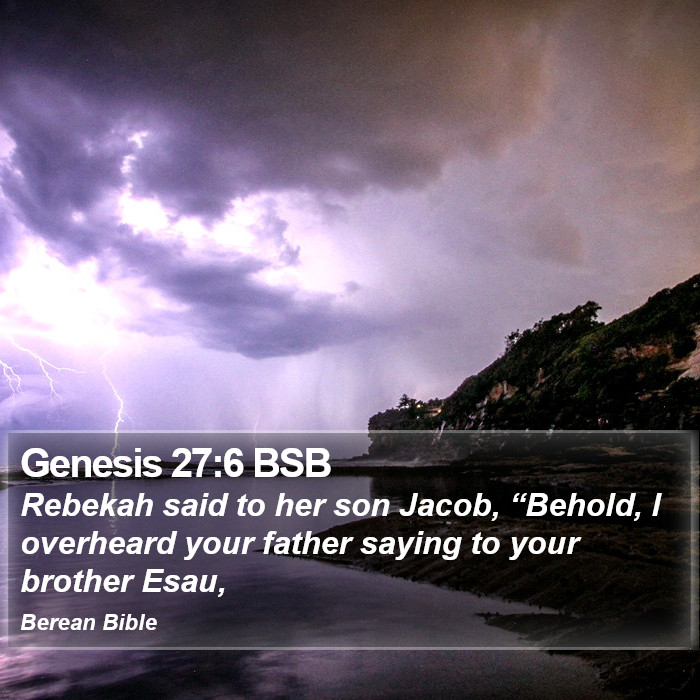 Genesis 27:6 BSB Bible Study