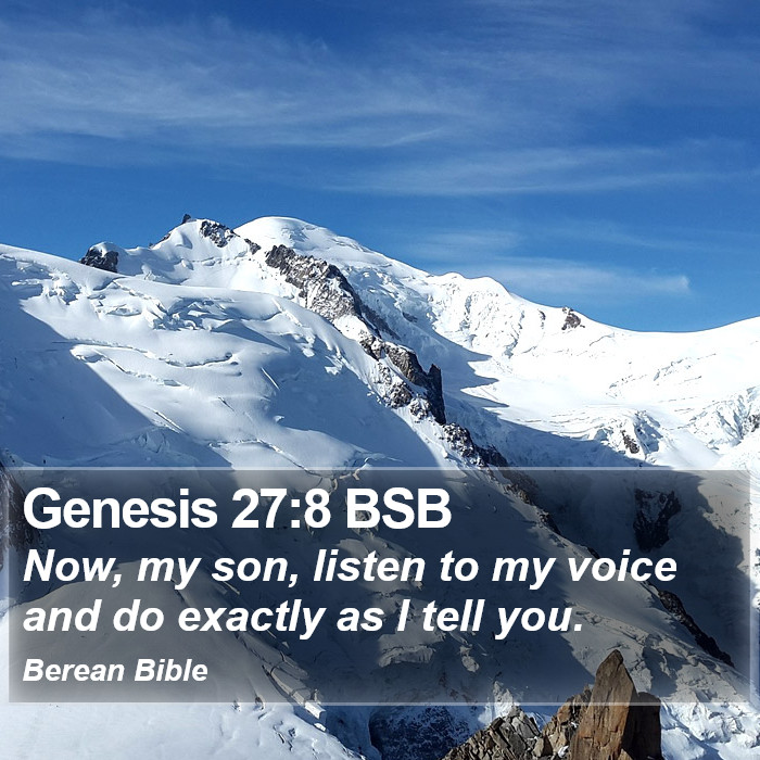 Genesis 27:8 BSB Bible Study