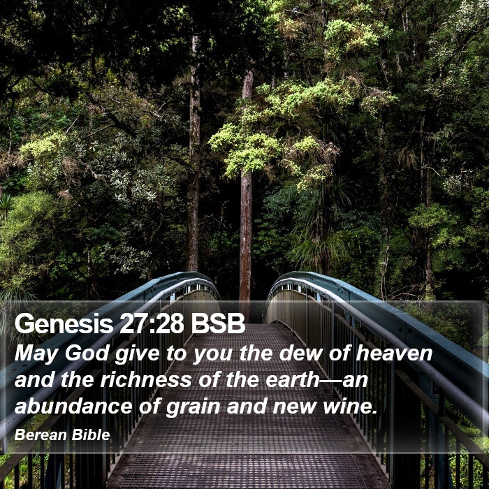 Genesis 27:28 BSB Bible Study