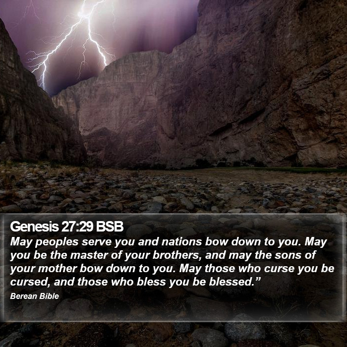 Genesis 27:29 BSB Bible Study