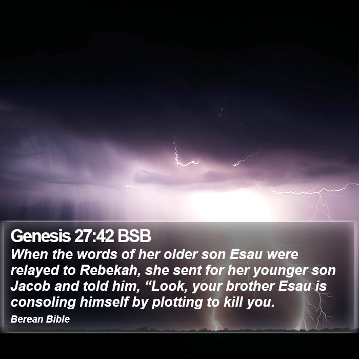 Genesis 27:42 BSB Bible Study