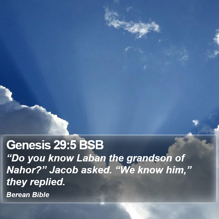 Genesis 29:5 BSB Bible Study