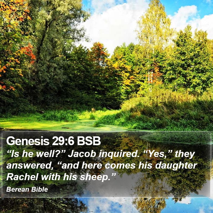 Genesis 29:6 BSB Bible Study