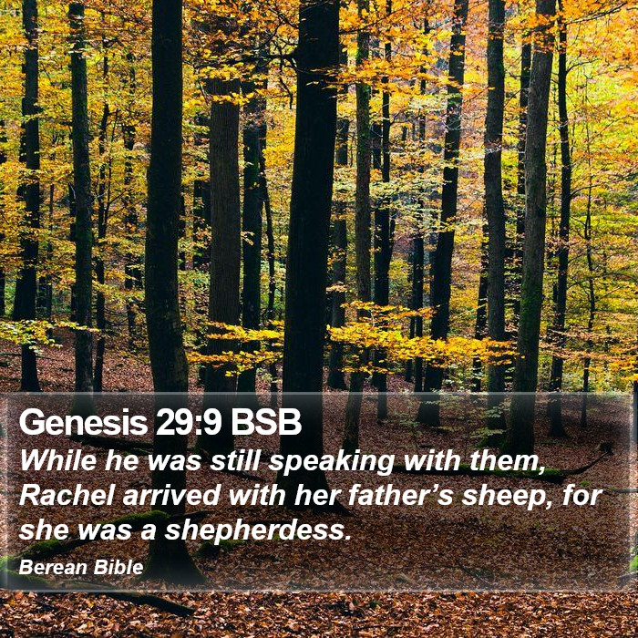 Genesis 29:9 BSB Bible Study