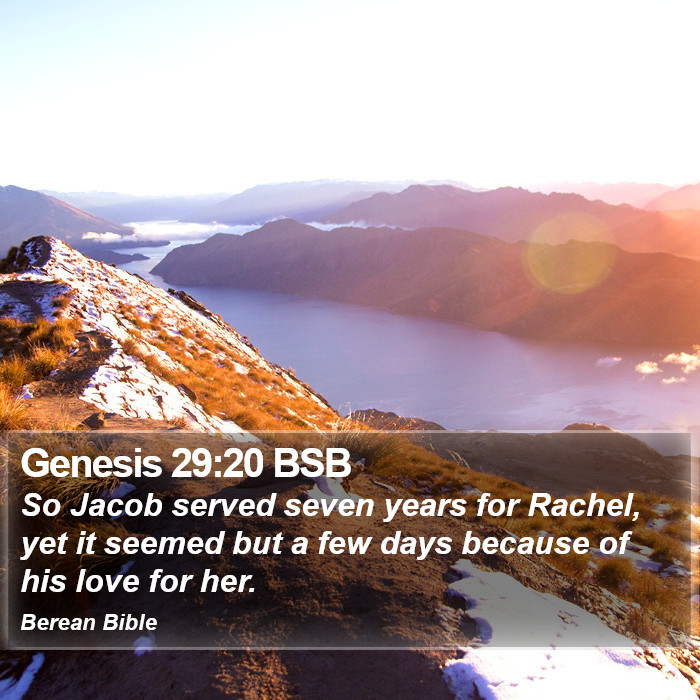 Genesis 29:20 BSB Bible Study