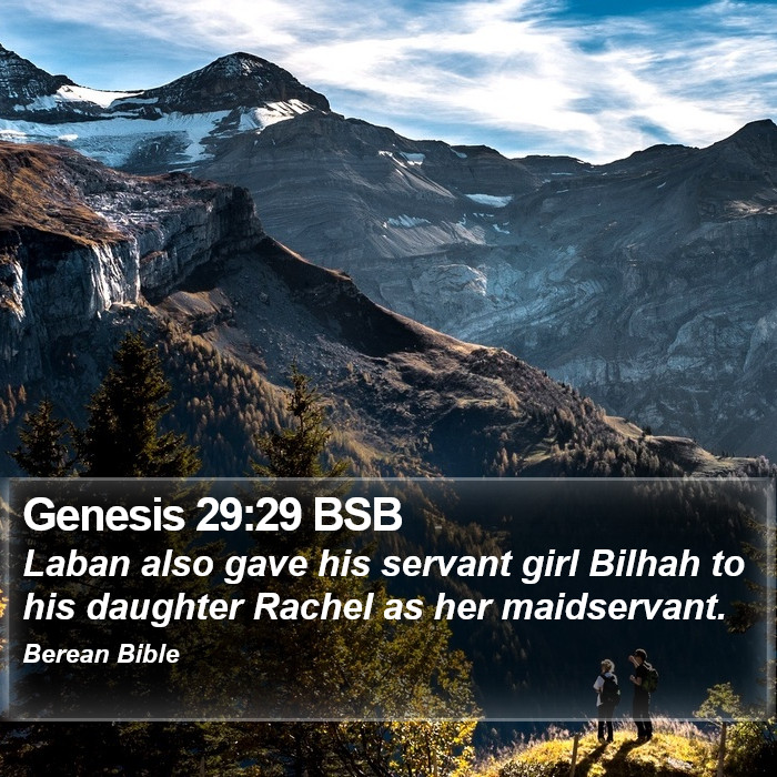 Genesis 29:29 BSB Bible Study