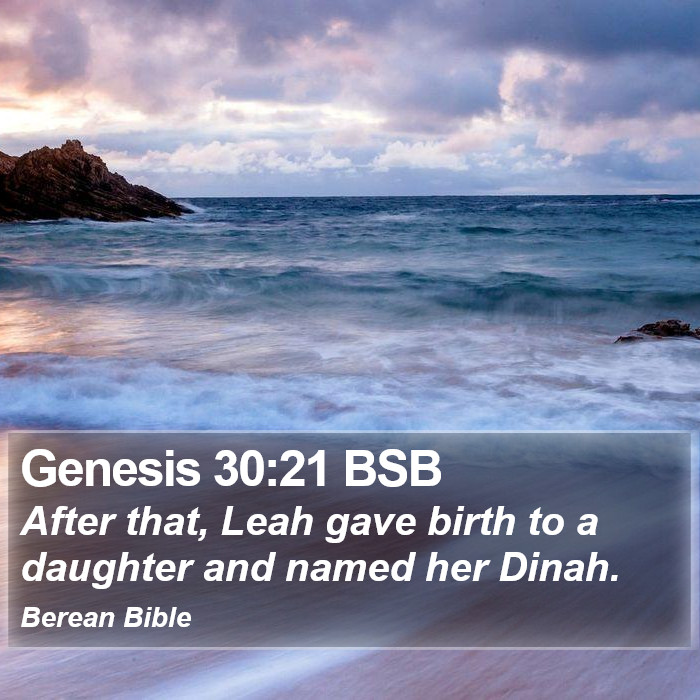 Genesis 30:21 BSB Bible Study