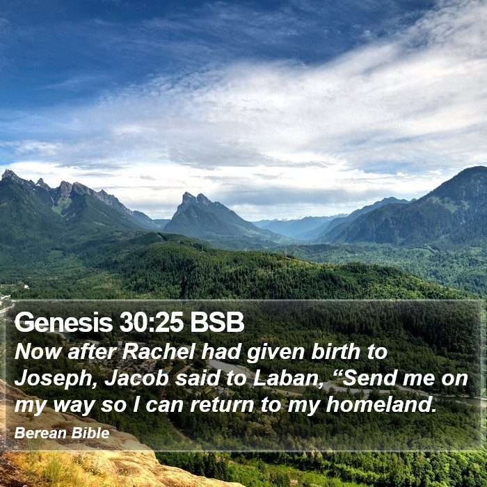 Genesis 30:25 BSB Bible Study