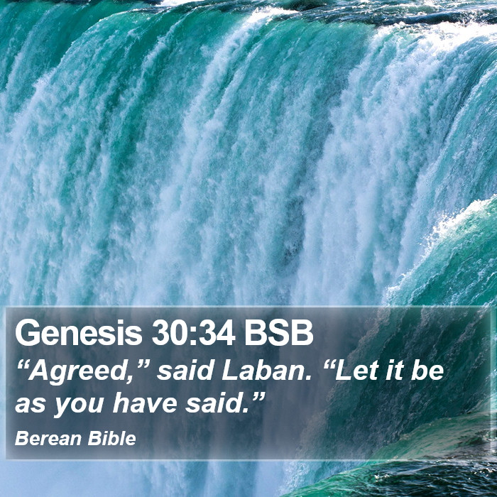 Genesis 30:34 BSB Bible Study