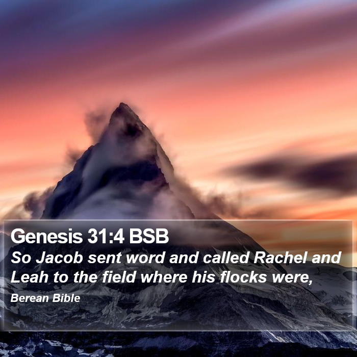 Genesis 31:4 BSB Bible Study