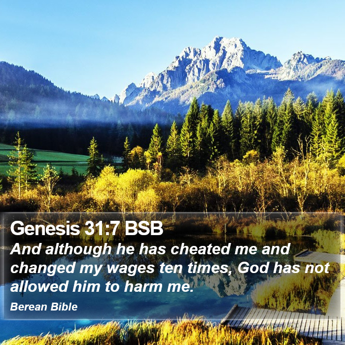 Genesis 31:7 BSB Bible Study