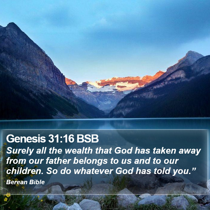 Genesis 31:16 BSB Bible Study