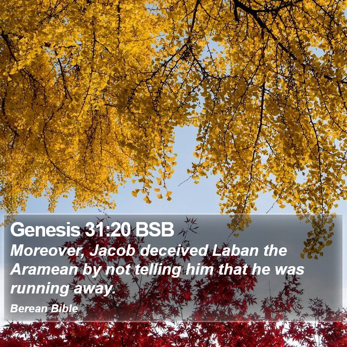 Genesis 31:20 BSB Bible Study