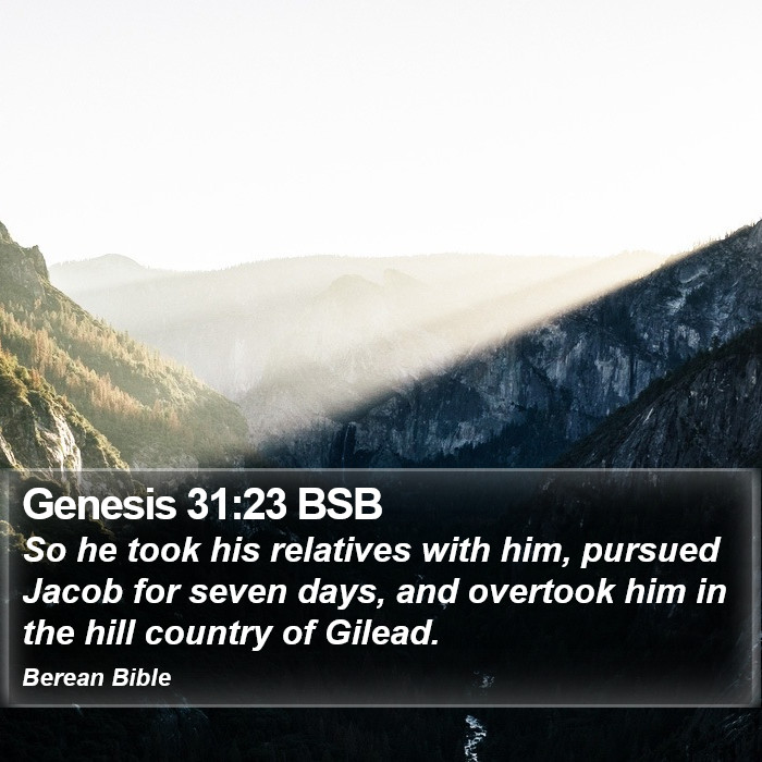 Genesis 31:23 BSB Bible Study