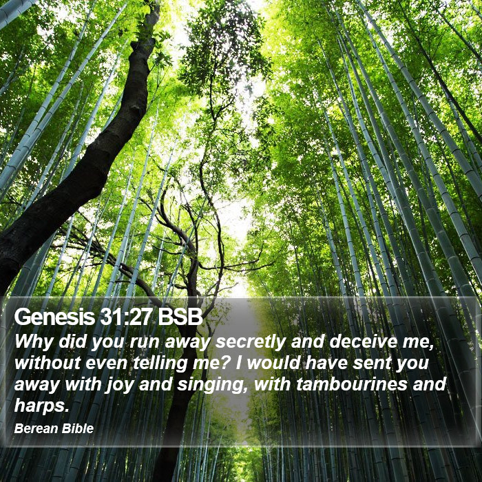 Genesis 31:27 BSB Bible Study