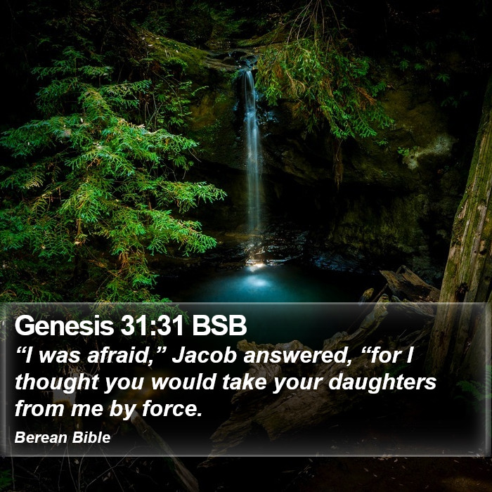 Genesis 31:31 BSB Bible Study