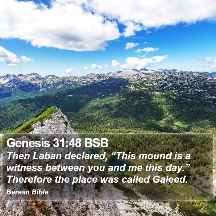 Genesis 31:48 BSB Bible Study