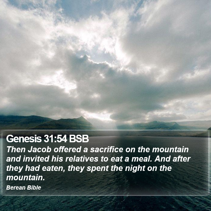 Genesis 31:54 BSB Bible Study