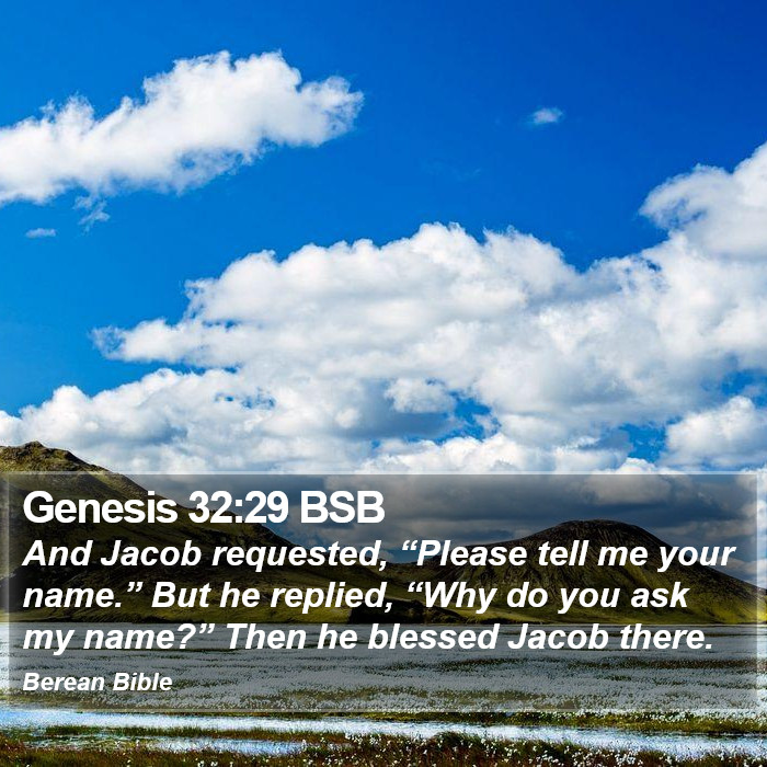 Genesis 32:29 BSB Bible Study