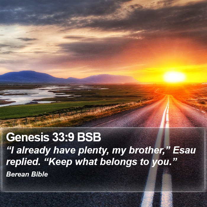 Genesis 33:9 BSB Bible Study