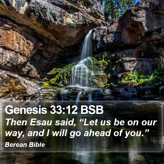 Genesis 33:12 BSB Bible Study