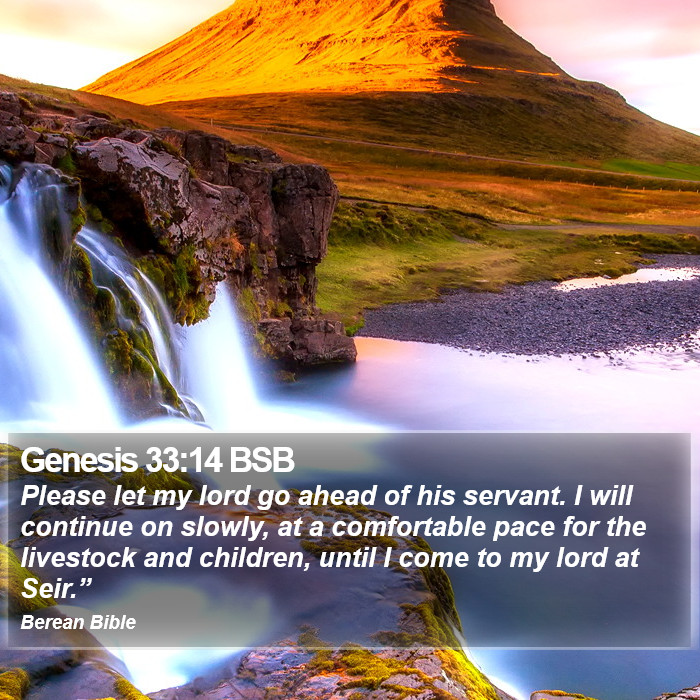 Genesis 33:14 BSB Bible Study