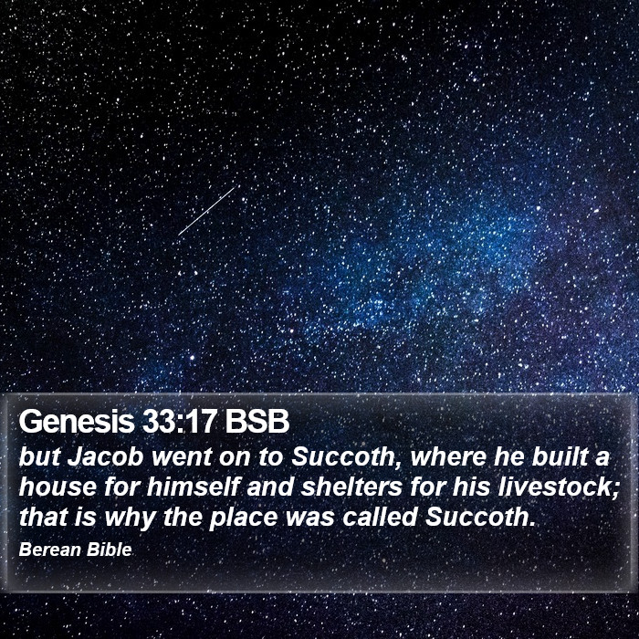 Genesis 33:17 BSB Bible Study