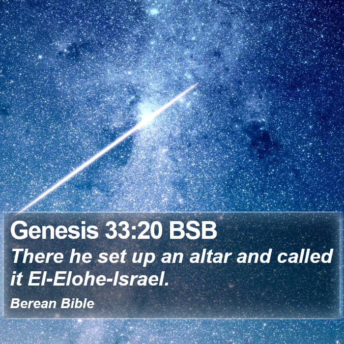 Genesis 33:20 BSB Bible Study