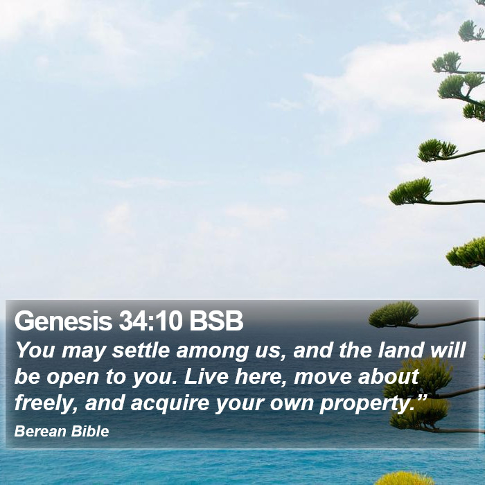 Genesis 34:10 BSB Bible Study