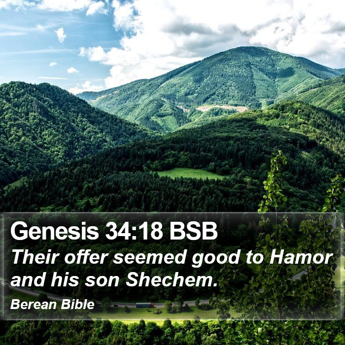 Genesis 34:18 BSB Bible Study