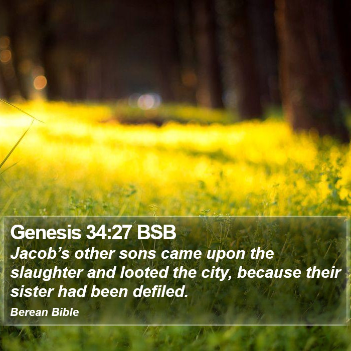 Genesis 34:27 BSB Bible Study