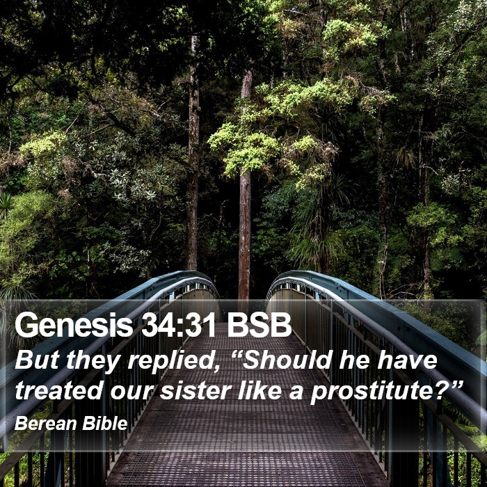 Genesis 34:31 BSB Bible Study