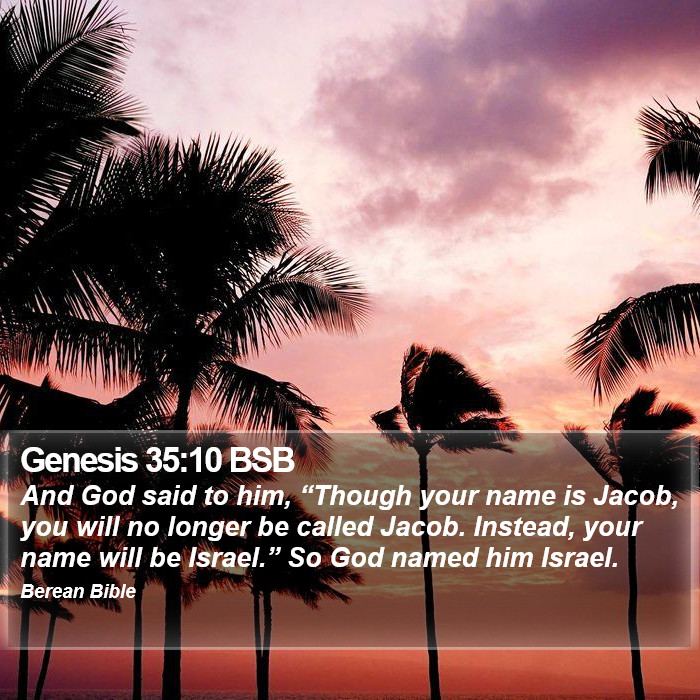 Genesis 35:10 BSB Bible Study