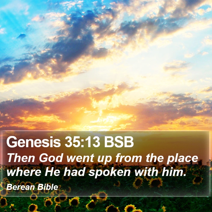 Genesis 35:13 BSB Bible Study