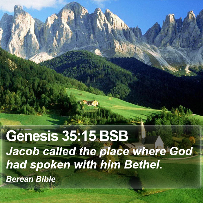 Genesis 35:15 BSB Bible Study