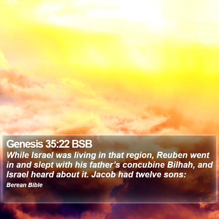 Genesis 35:22 BSB Bible Study