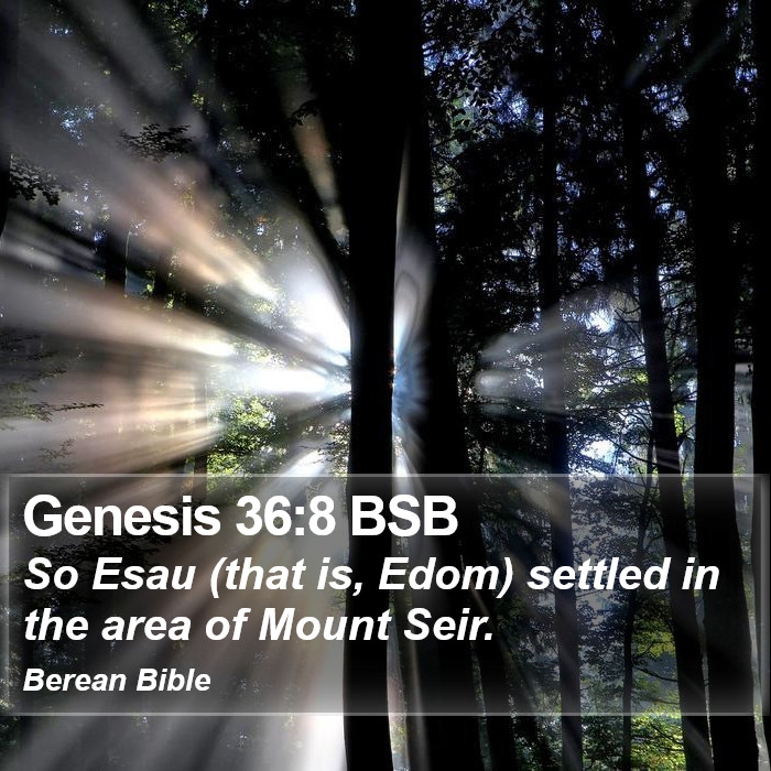 Genesis 36:8 BSB Bible Study