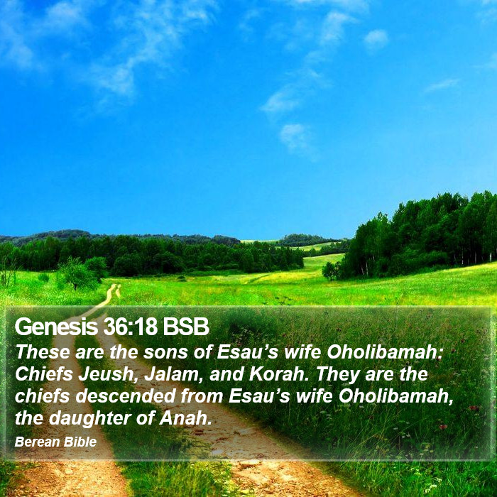 Genesis 36:18 BSB Bible Study