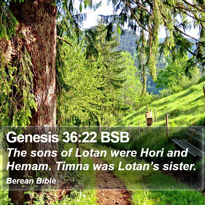 Genesis 36:22 BSB Bible Study