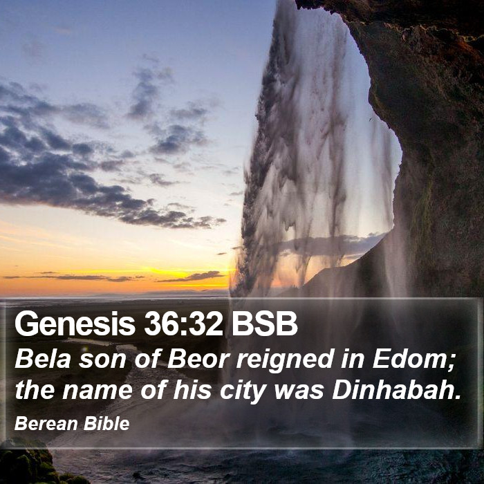 Genesis 36:32 BSB Bible Study