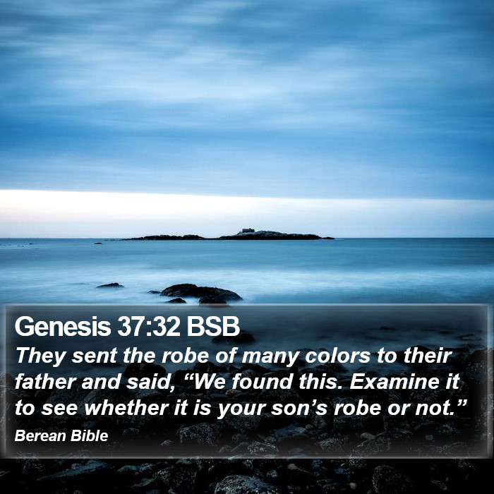 Genesis 37:32 BSB Bible Study