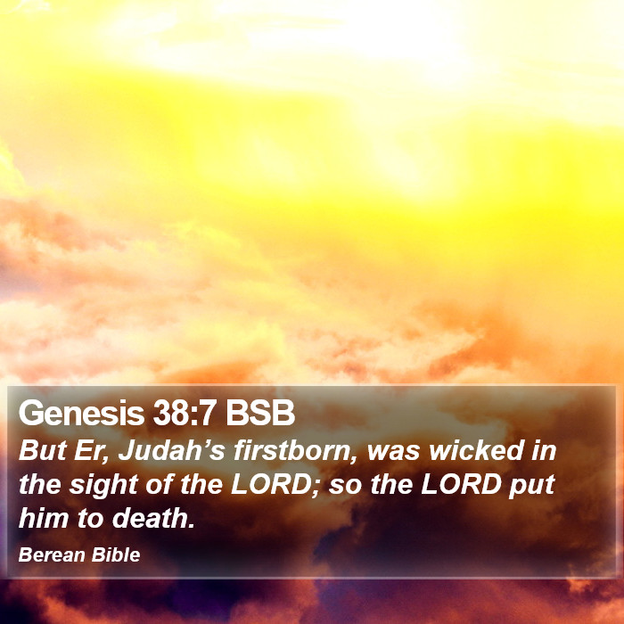 Genesis 38:7 BSB Bible Study