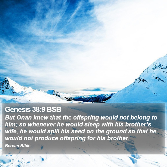 Genesis 38:9 BSB Bible Study